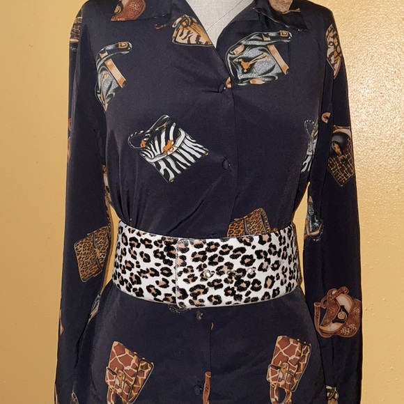 Ann Taylor thick animal calf hair belt - Picture 8 of 8